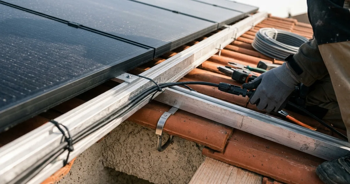 Installation de panneaux solaires